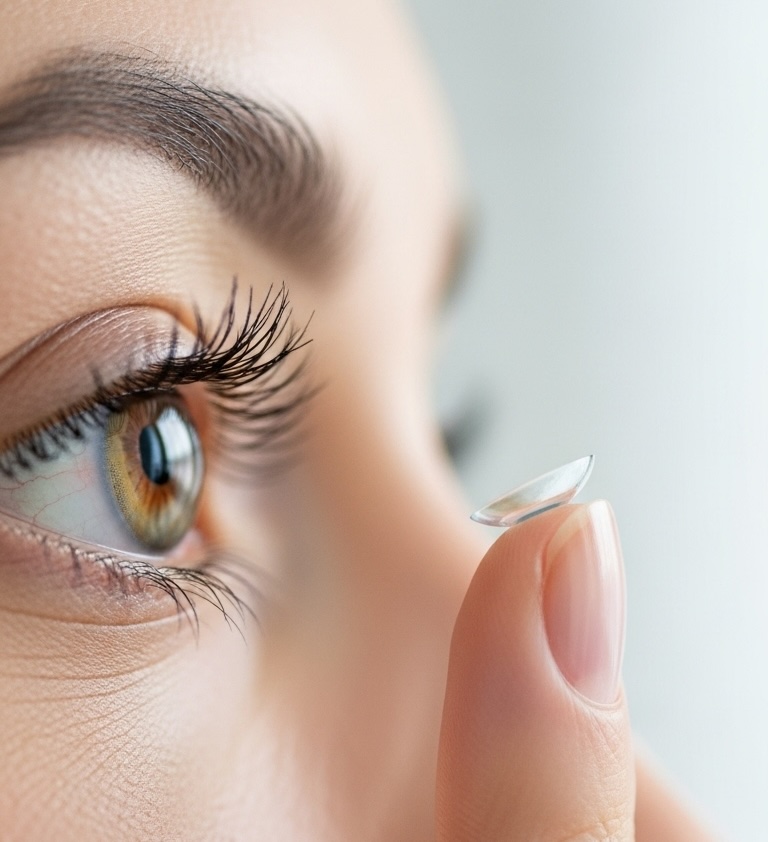 Specialty contact lens fitting at RevitalEyes Optometry in Sherman Oaks